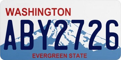 WA license plate ABY2726