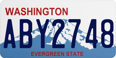 WA license plate ABY2748