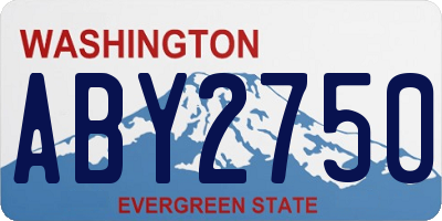 WA license plate ABY2750