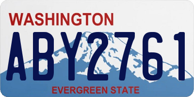 WA license plate ABY2761