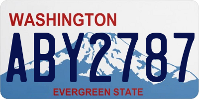WA license plate ABY2787