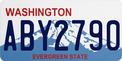 WA license plate ABY2790