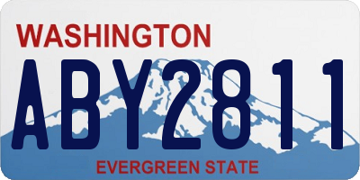 WA license plate ABY2811