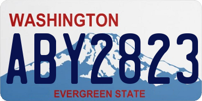 WA license plate ABY2823
