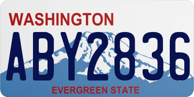 WA license plate ABY2836