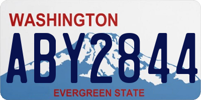 WA license plate ABY2844
