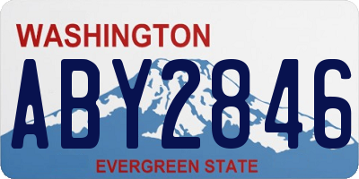 WA license plate ABY2846