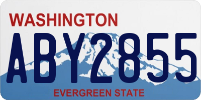 WA license plate ABY2855