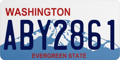 WA license plate ABY2861