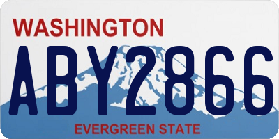 WA license plate ABY2866