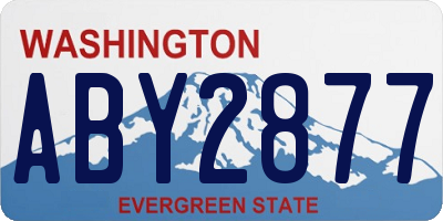WA license plate ABY2877
