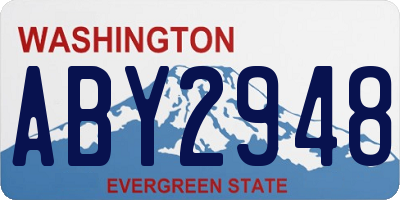 WA license plate ABY2948