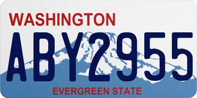 WA license plate ABY2955