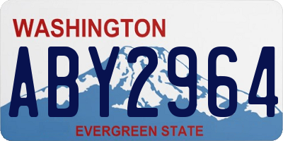 WA license plate ABY2964