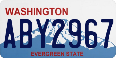 WA license plate ABY2967