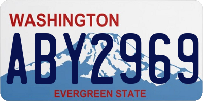 WA license plate ABY2969