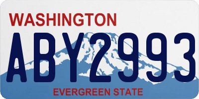 WA license plate ABY2993