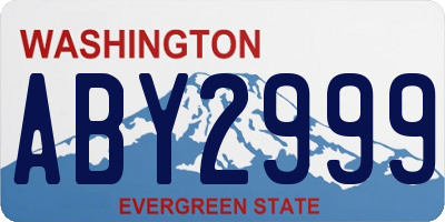 WA license plate ABY2999