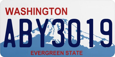 WA license plate ABY3019