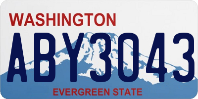 WA license plate ABY3043