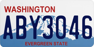 WA license plate ABY3046