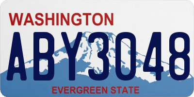 WA license plate ABY3048