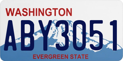 WA license plate ABY3051