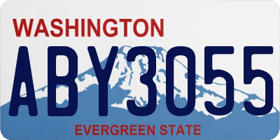 WA license plate ABY3055