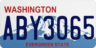 WA license plate ABY3065
