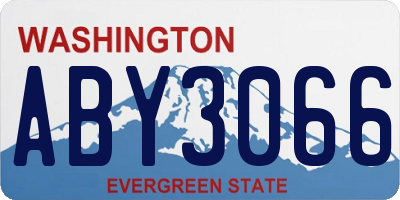 WA license plate ABY3066