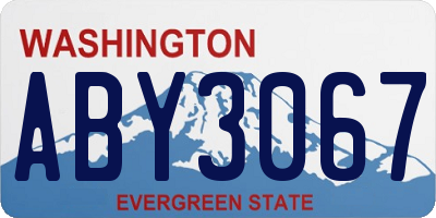 WA license plate ABY3067