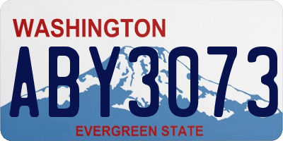 WA license plate ABY3073