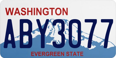 WA license plate ABY3077