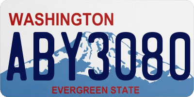 WA license plate ABY3080