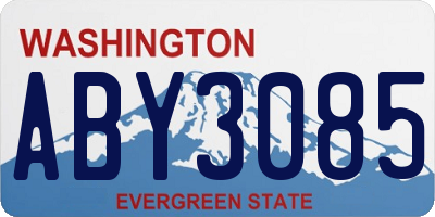 WA license plate ABY3085