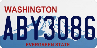 WA license plate ABY3086