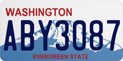 WA license plate ABY3087