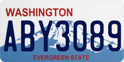 WA license plate ABY3089