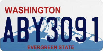 WA license plate ABY3091