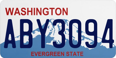 WA license plate ABY3094