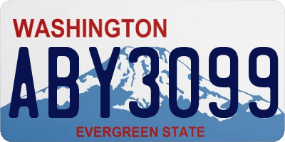 WA license plate ABY3099