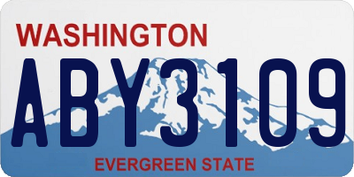 WA license plate ABY3109