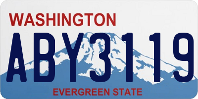WA license plate ABY3119