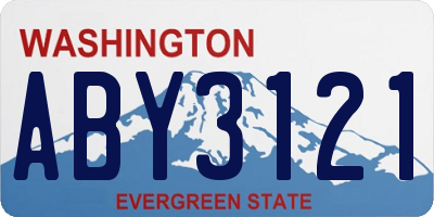 WA license plate ABY3121