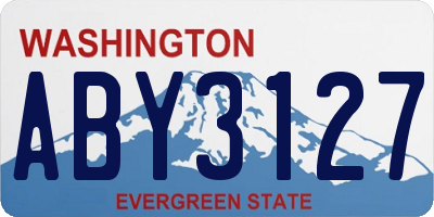 WA license plate ABY3127
