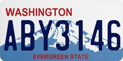 WA license plate ABY3146