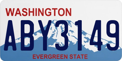 WA license plate ABY3149