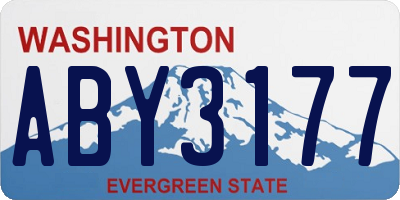 WA license plate ABY3177