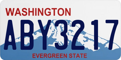 WA license plate ABY3217