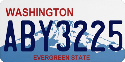 WA license plate ABY3225
